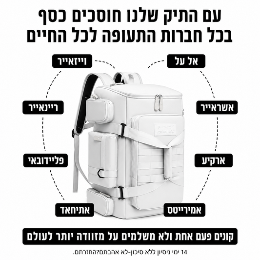 תיק הטיסות B- לא משלמים יותר על מזוודה