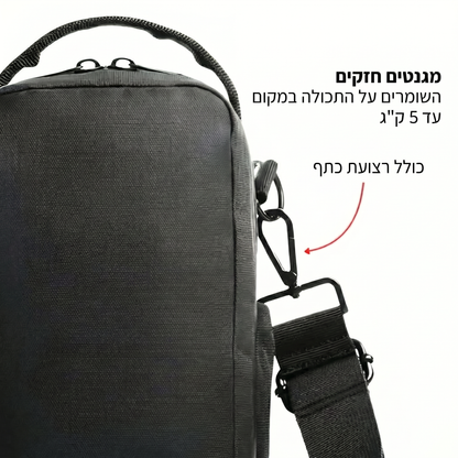 התיק המגנטי- שומר על הטלפון והציוד בחדר הכושר